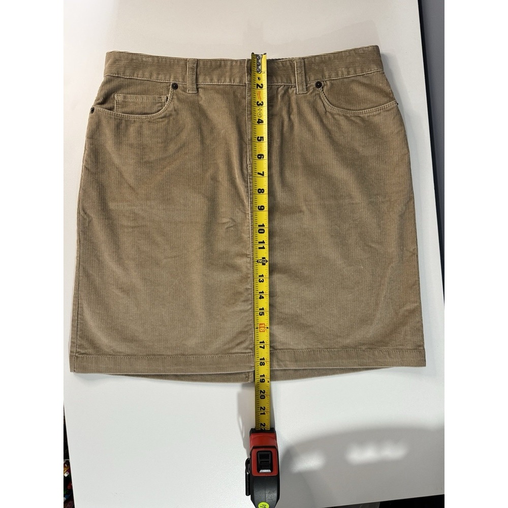 LL Bean Skirt Women's  Light Brown Corduroy Retro 5 Pocket Style Size 10 Petite - Picture 5 of 12